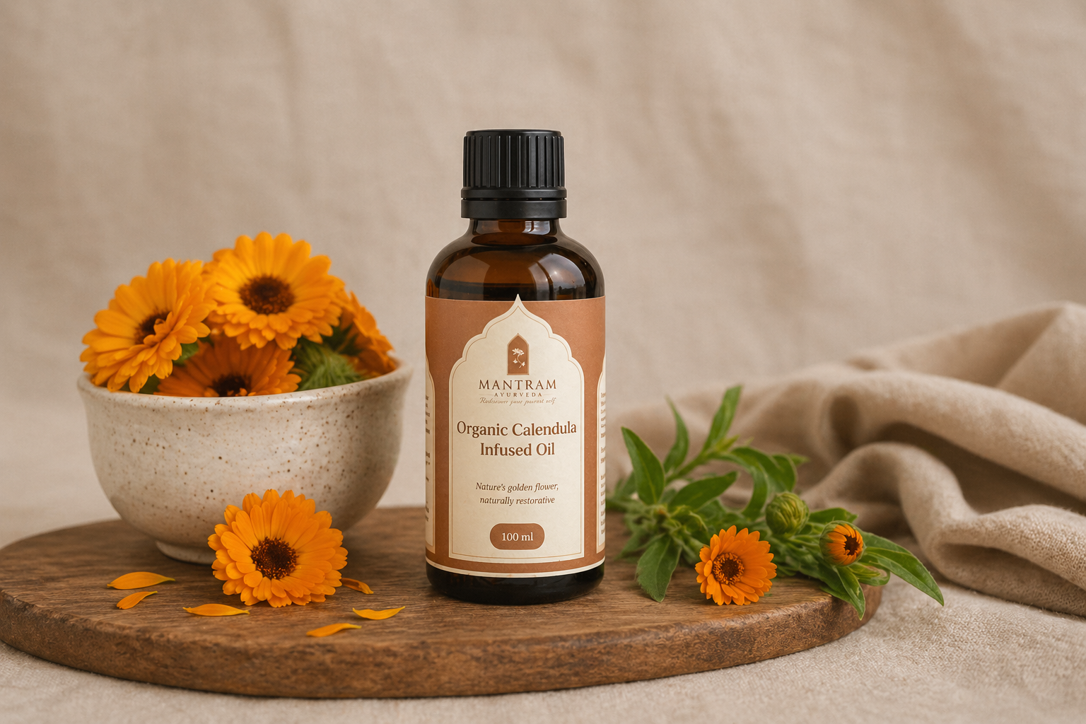 Organic Calendula Infused Oil – ACO/USDA Certified (100ml)